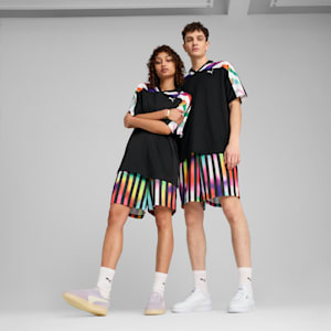 EQUAL LOVE CONFEDERATION Shorts 7", PUMA Black-AOP, extralarge